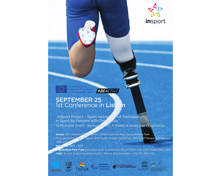 imagem do post do 12931st Multiplier Event | InSport – Sport Inclusion: Full Participation in Sport by Persons with Disabilities
